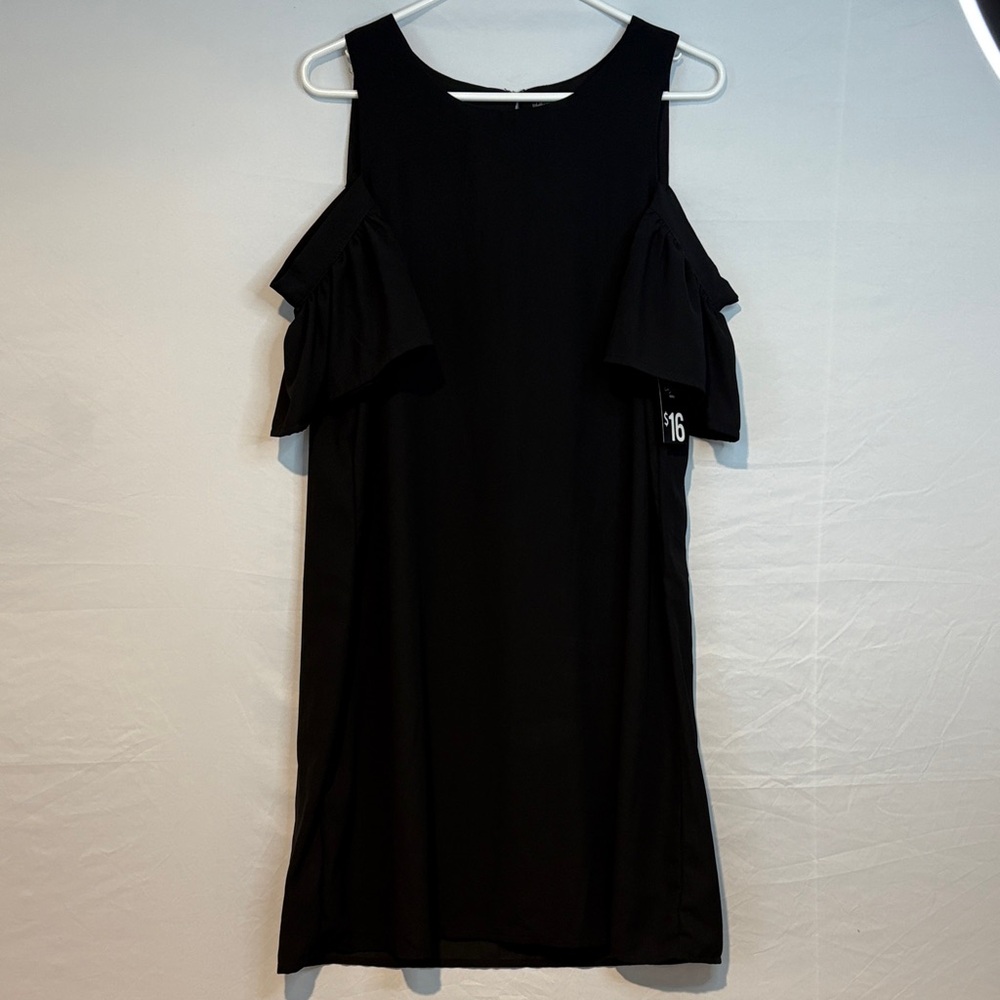 NWT City Streets Women's Off The Shoulder Black Dress, Size 12